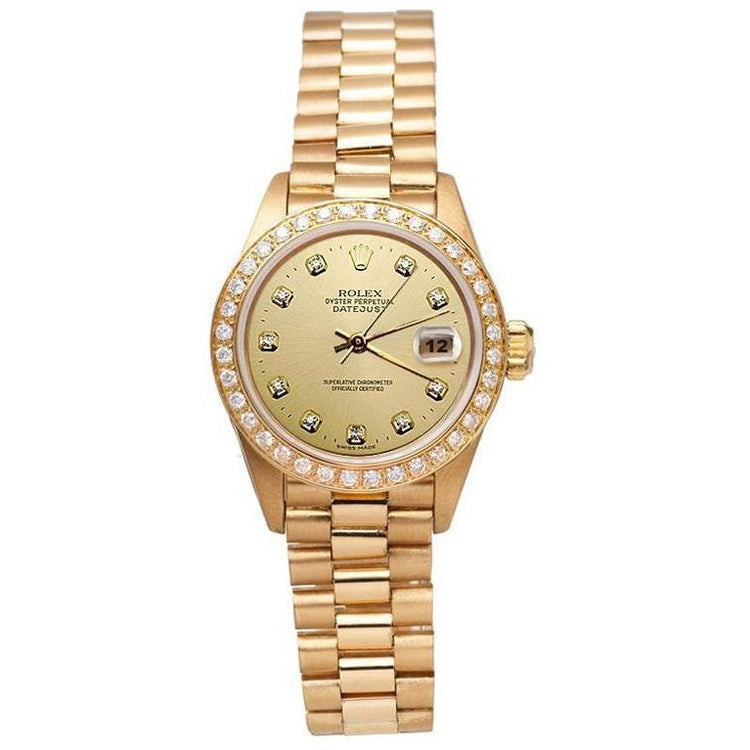 President Style Watch Gold Champagne