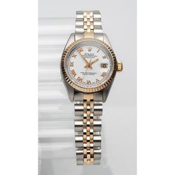 Rolex Dj Roman Dial Fluted Bezel  Watch Ss & Gold Jubilee Bracelet