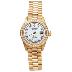 Rolex Dj White Roman Dial Diamond Bezel Presidential Style Gold