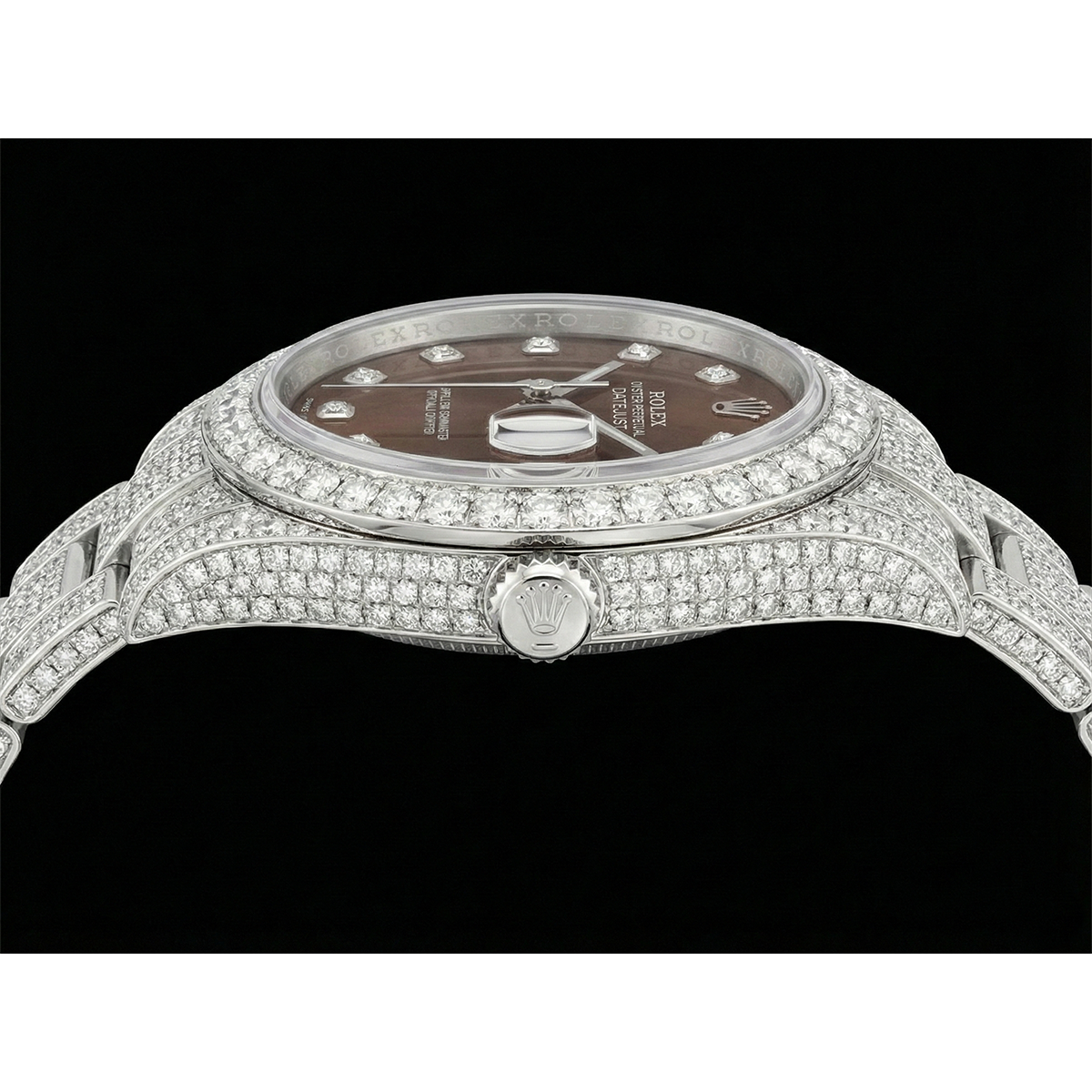 Luxury Brilliant Diamond Rolex 16.75 ct – front view