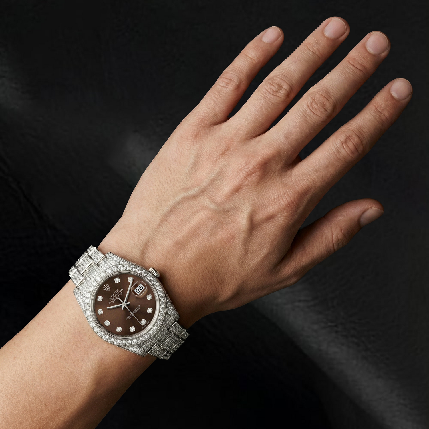 Diamond Rolex 26.5-ct Stainless Steel – alternate view