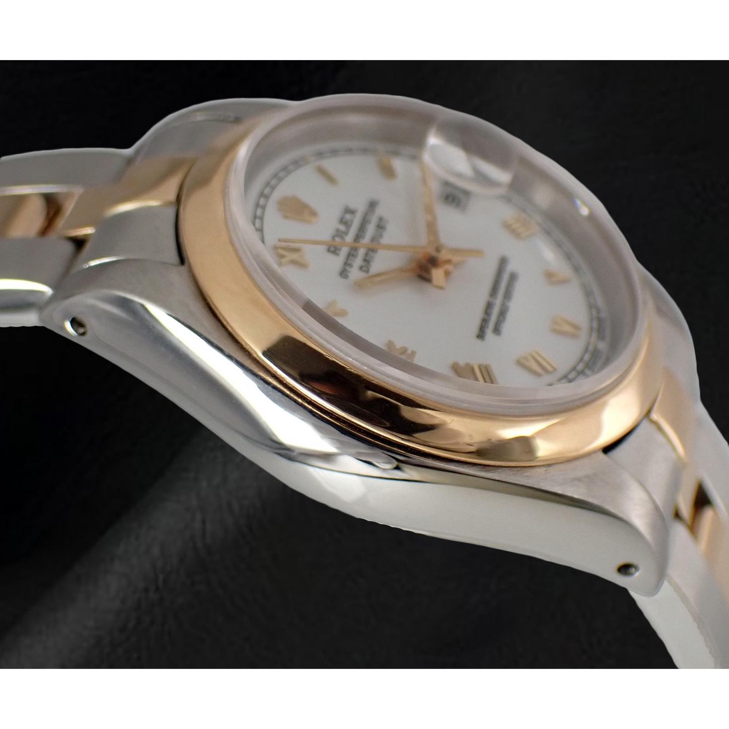 Earth-Mined Gemstone Rolex ct Two Tone – front view