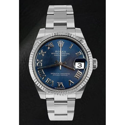Rolex Lady-Datejust 31 Blue Roman Oyster Steel Watch