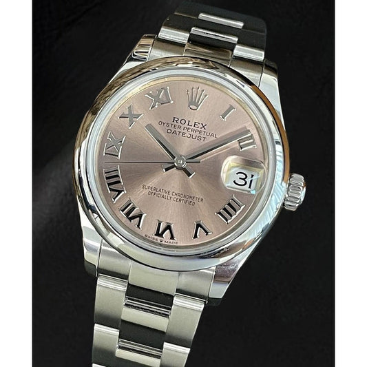 Rolex Lady Date-just Salmon Roman Dial Steel Watch