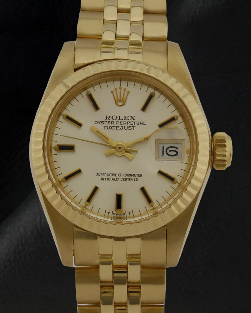 Rolex Lady Datejust 26 mm Yellow Gold President Style Watch