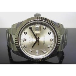 Rolex Model 126334 Silver Diamond Dial Oyster Bracelet Dj Ii Watch Ss