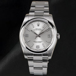 Rolex Oyster Perpetual 116000 Silver Explorer Dial 36mm Steel Men's Watch