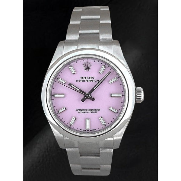 Rolex Oyster Perpetual 31mm Pink Candy Dial Stainless Steel Watch ...