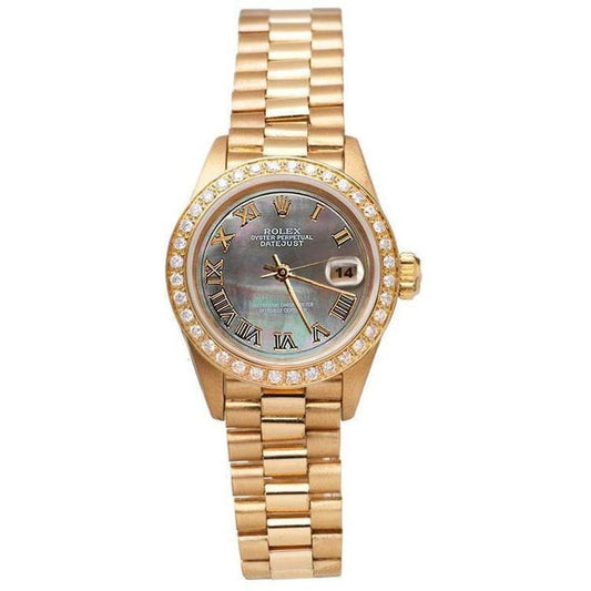 Mop Roman Dial Diamond Bezel