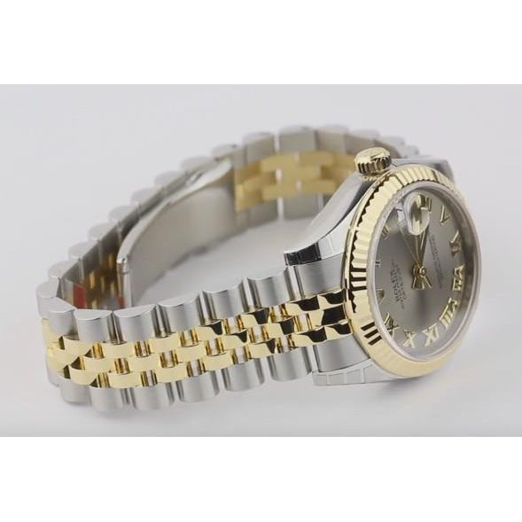 Rolex Roman Dial Jubilee Bracelet Datejust Midsize Watch Ss & Gold