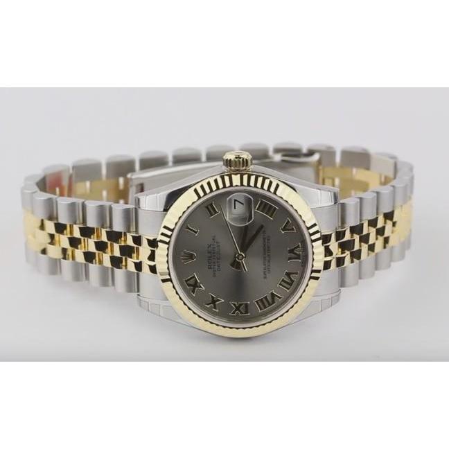 Rolex Roman Dial Jubilee Bracelet Datejust Midsize Watch Ss & Gold