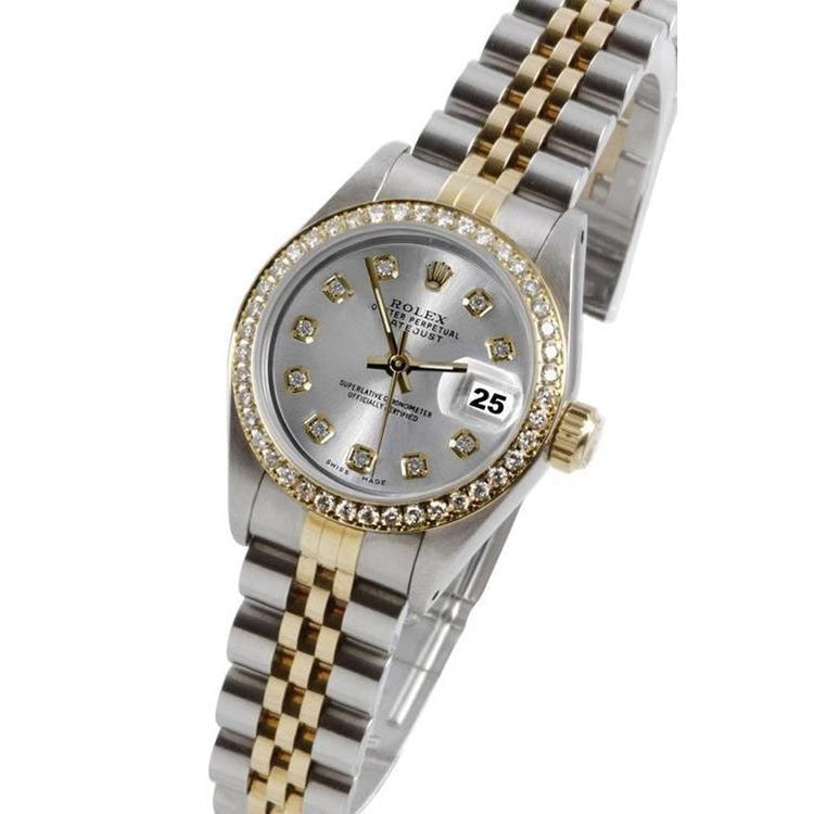 Women Watch Two Tone Bracelet