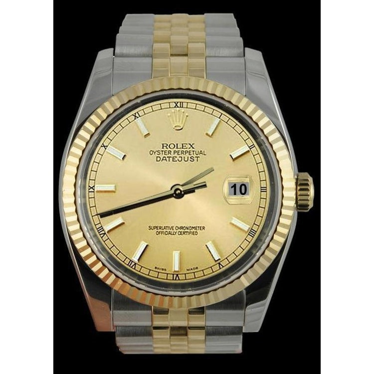 Men Watch Ss & Gold Jubilee Bracelet