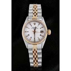 Rolex Two Tone Oyster Perpetual Date Watch Ladies Jubilee Bracelet