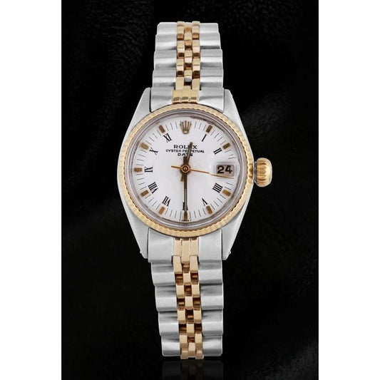 Two Tone Oyster Perpetual Date Watch Ladies Jubilee