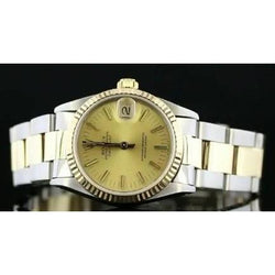 Rolex Watch Oyster Bracelet Fluted Bezel Gold & Ss Datejust Mid