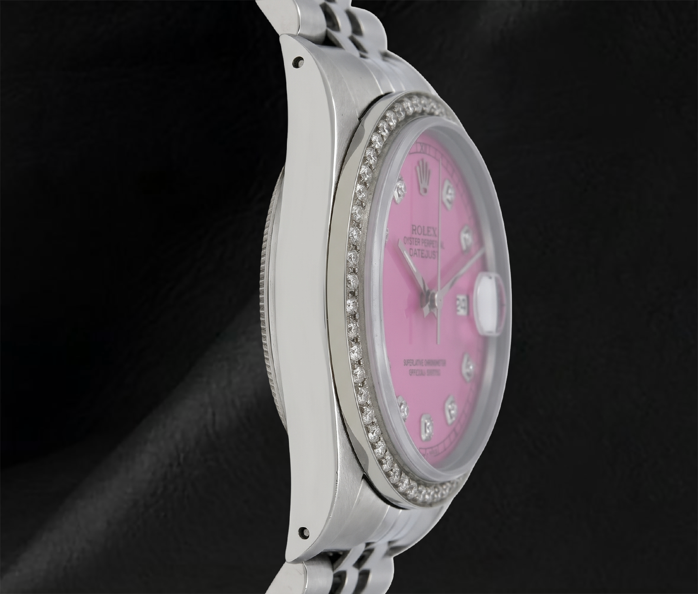 Rolex 16014 Datejust 36mm Pink Diamond Dial Stainless Steel Watch