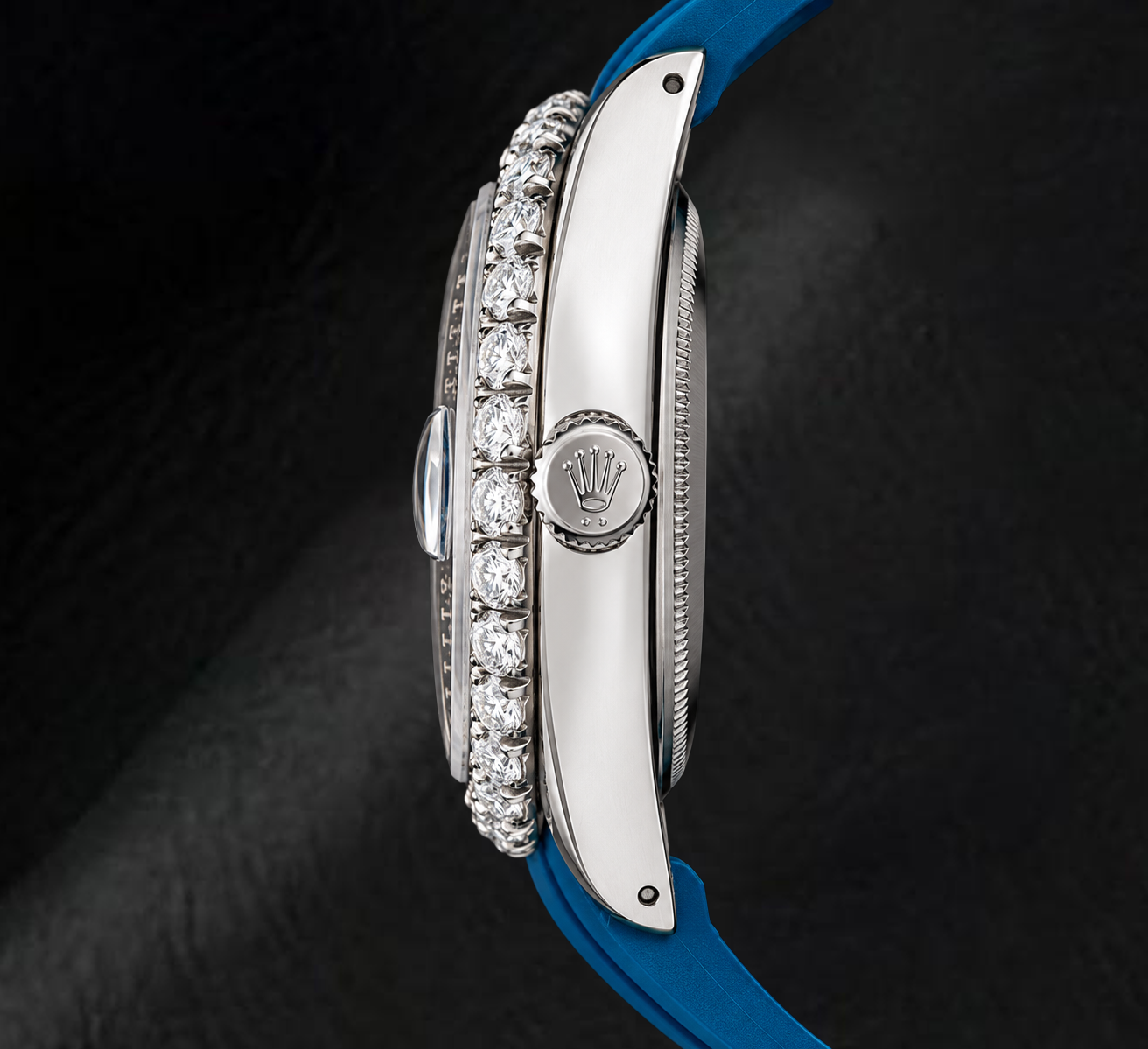 Rolex 1601 Datejust 36mm Blue Diamond Dial Watch