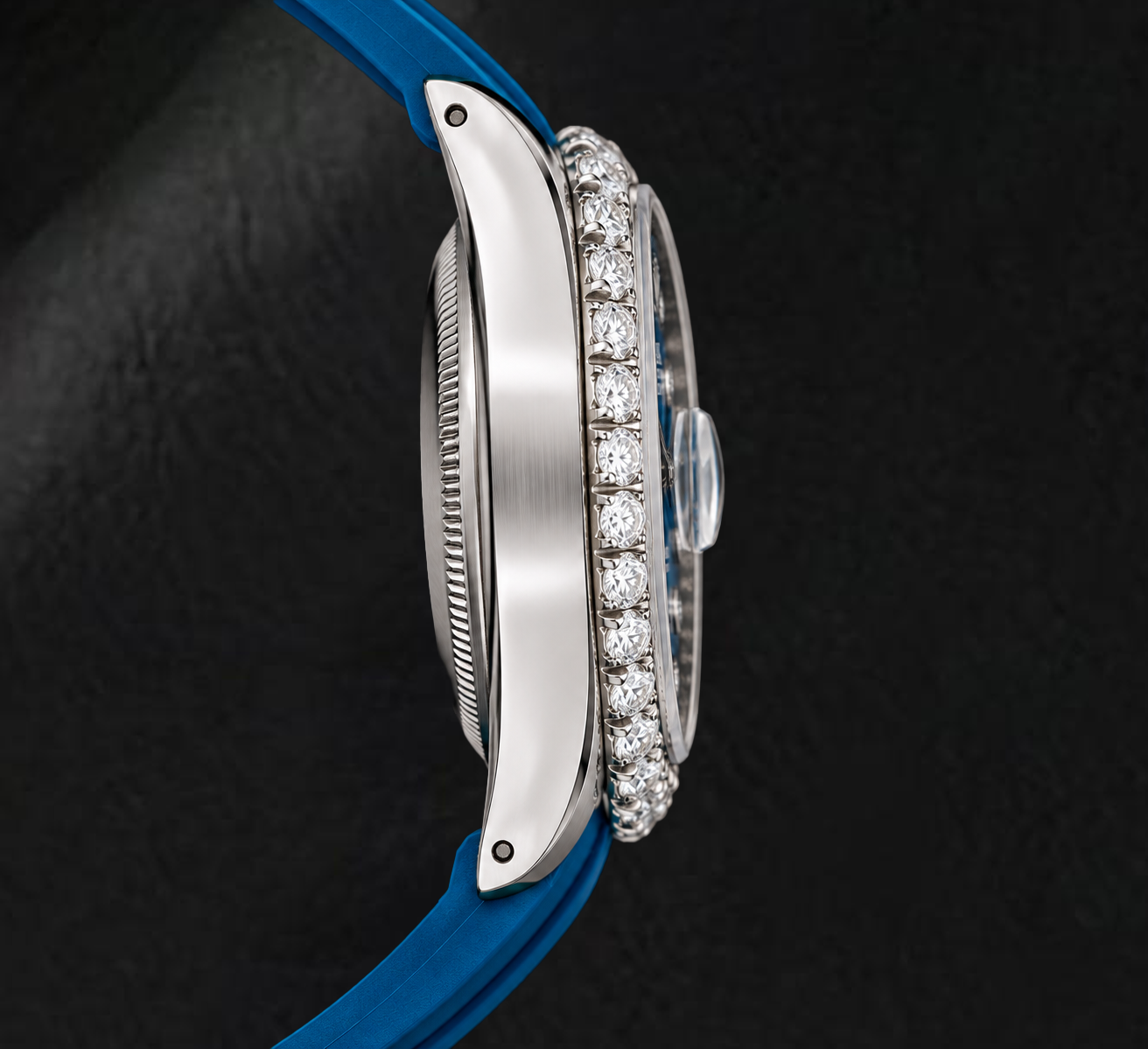 Rolex 1601 Datejust 36mm Blue Diamond Dial Watch