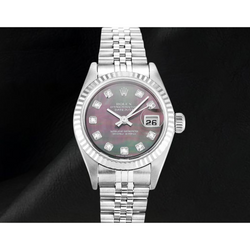 Rolex 26mm 2002 Year  Datejust Mother of Pearl Diamond Dial Watch