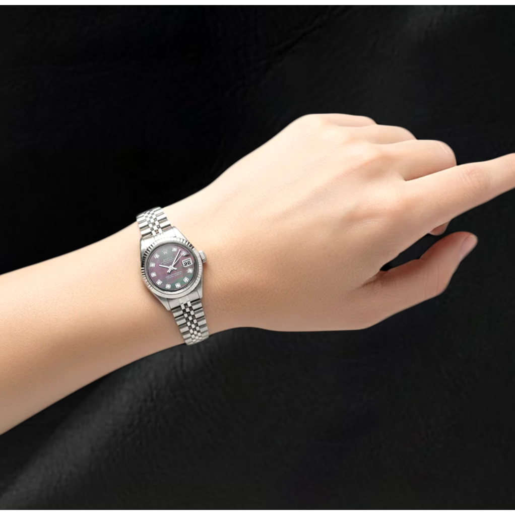 Rolex 26mm 2002 Year  Datejust Mother of Pearl Diamond Dial Watch