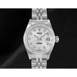 Rolex 26mm Silver Diamond Dial Jubilee White Gold 2002 Year Ladies  Watch