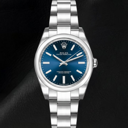 Rolex 31mm Date-just Lady's Blue Luminous Dial Watch