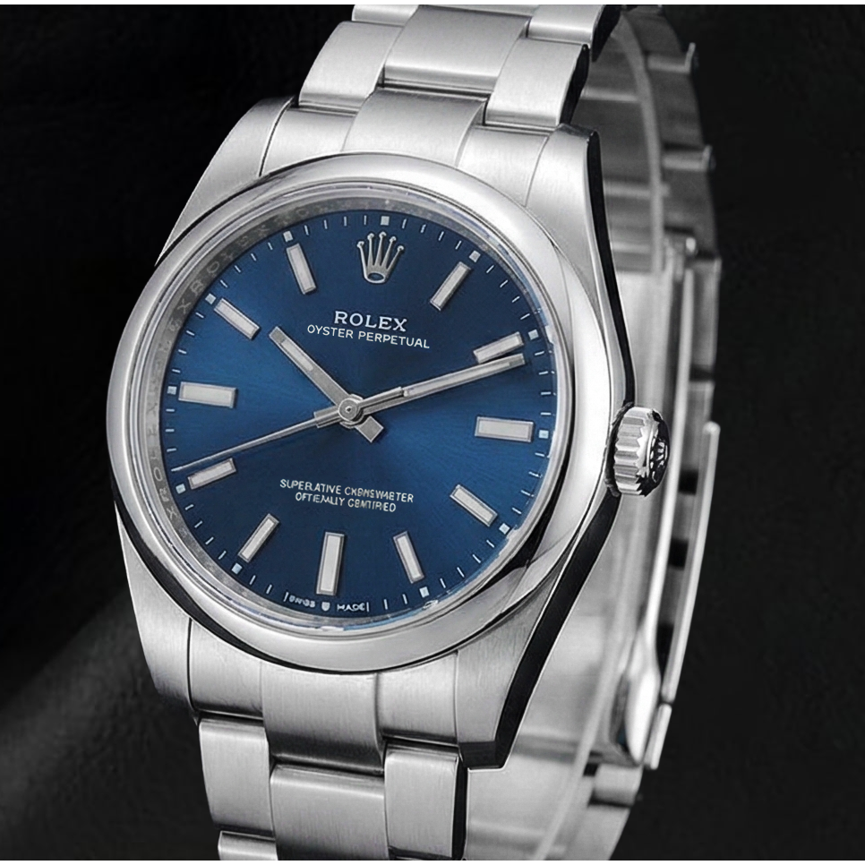 Rolex 31mm Date-just Lady's Blue Luminous Dial Watch