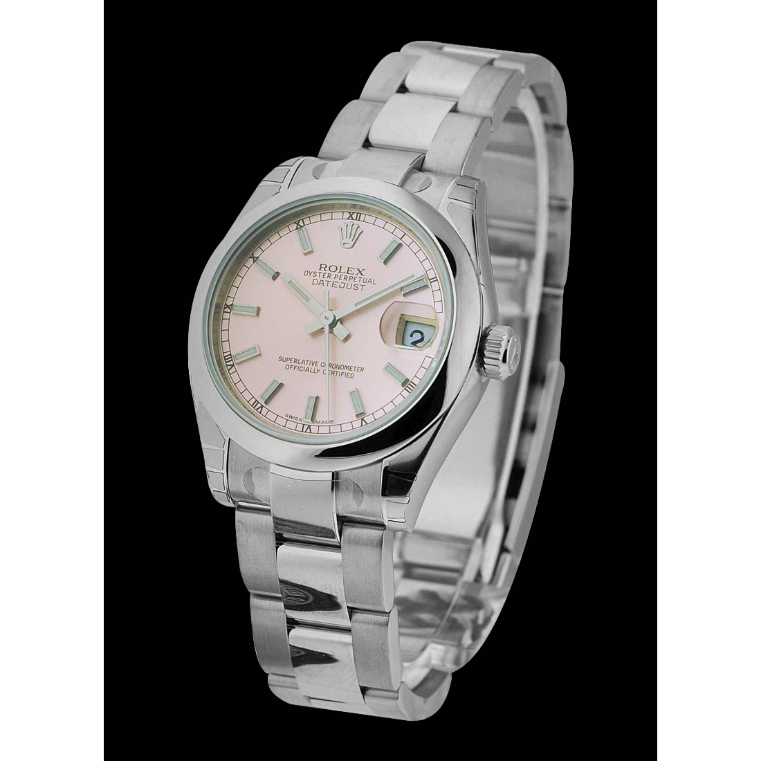 Rolex 31mm Date-just Pink Luminous Dial Ladies Watch