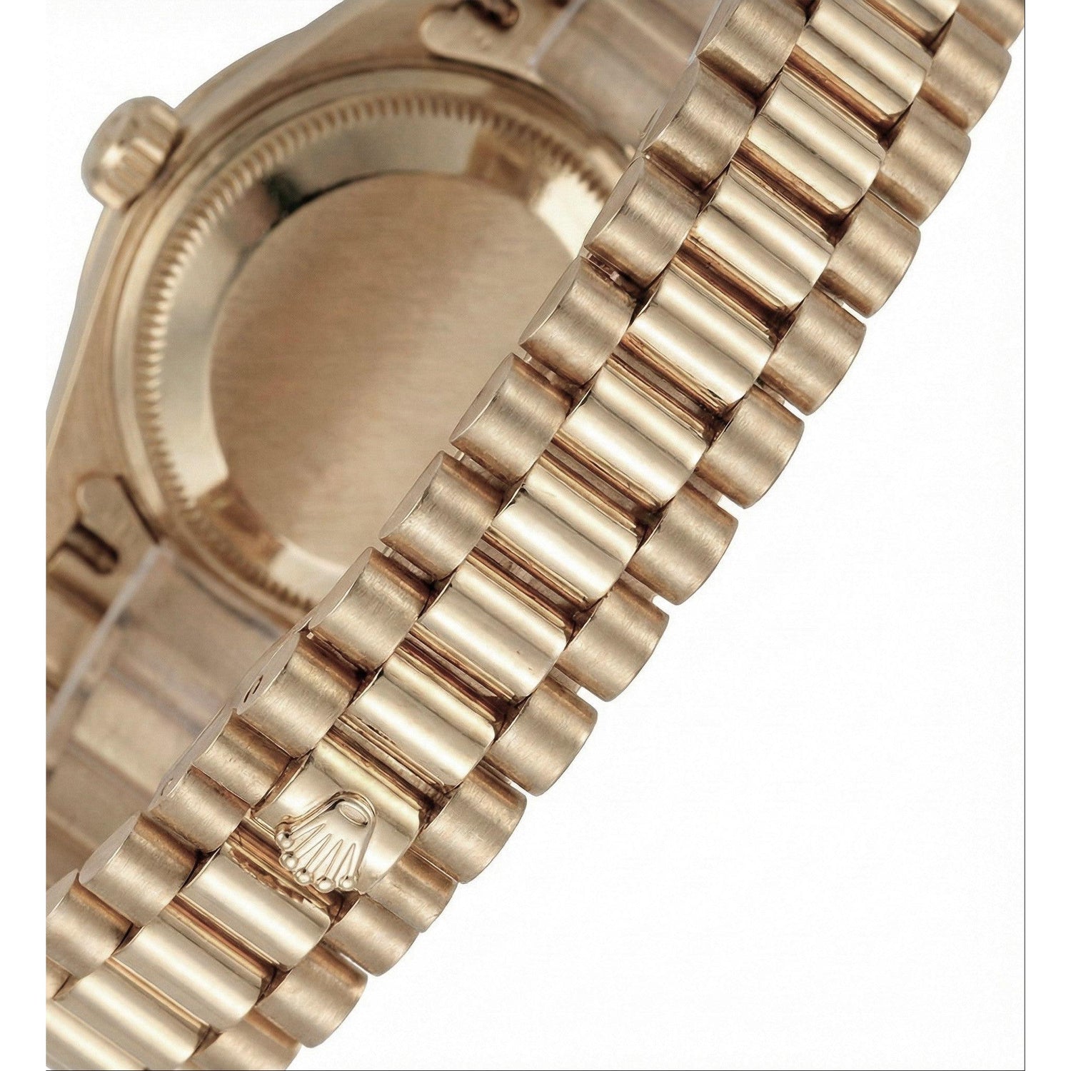 Rolex Champagne Stick Dial President Watch Dj Diamond Bezel Yg