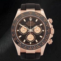 Rolex Cosmograph Daytona 116515LN 40mm Black Luminous Stick Dial Black Oysterflex Strap Watch