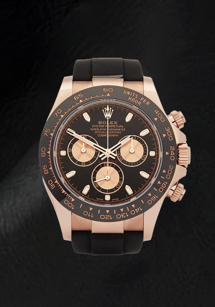 Rolex Cosmograph Daytona 116515LN 40mm Black Luminous Stick Dial Black Oysterflex Strap Watch