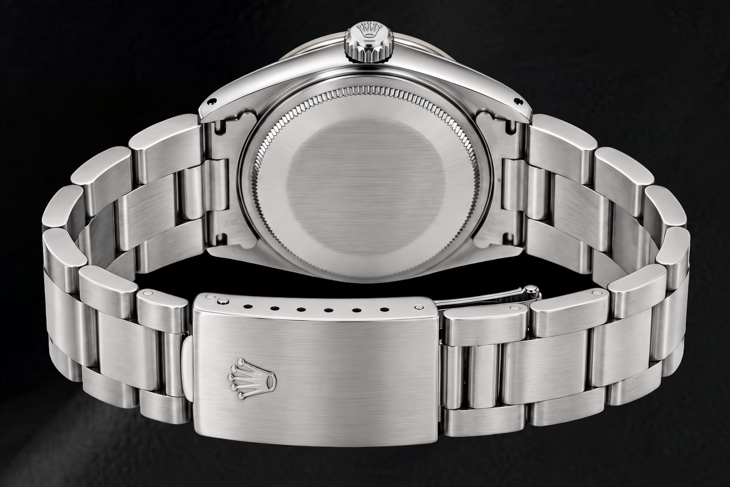 Rolex Date 1500 34mm Silver Stick Dial Stainless Steel Watch