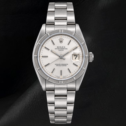 Rolex Date 1501 34mm Silver Stick Dial Stainless Steel Watch