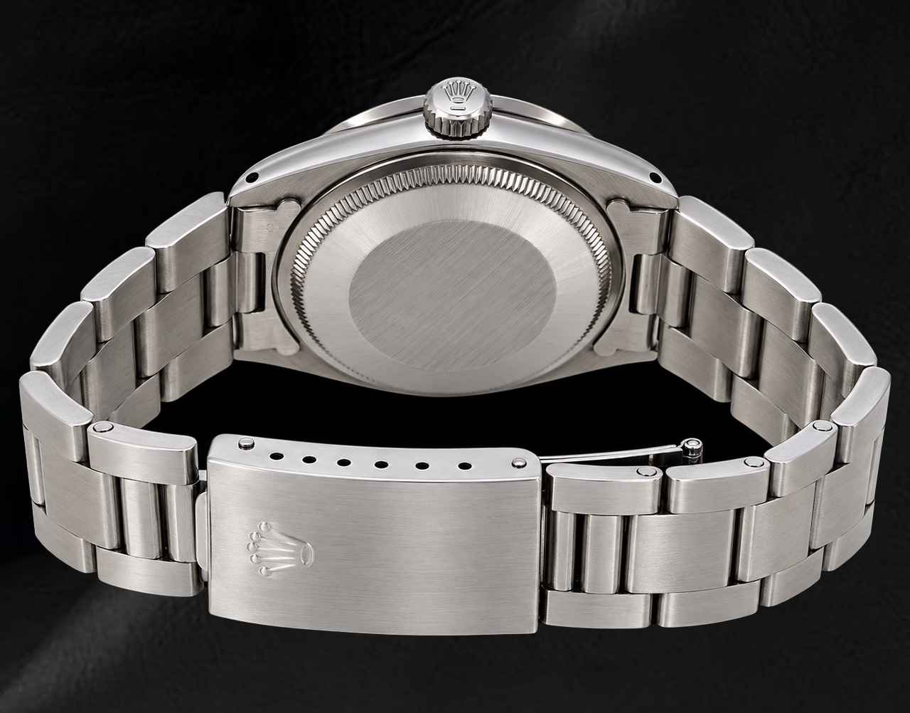 Rolex Date 1501 34mm Silver Stick Dial Stainless Steel Watch