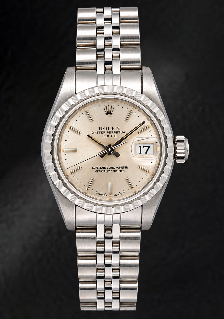 Rolex Date 6924 26mm Silver Dial Stainless Steel Jubilee Bracelet Watch