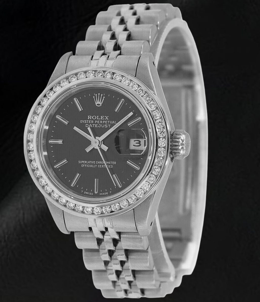 Rolex Date Just Ladies Watch Diamond Bezel Datejust