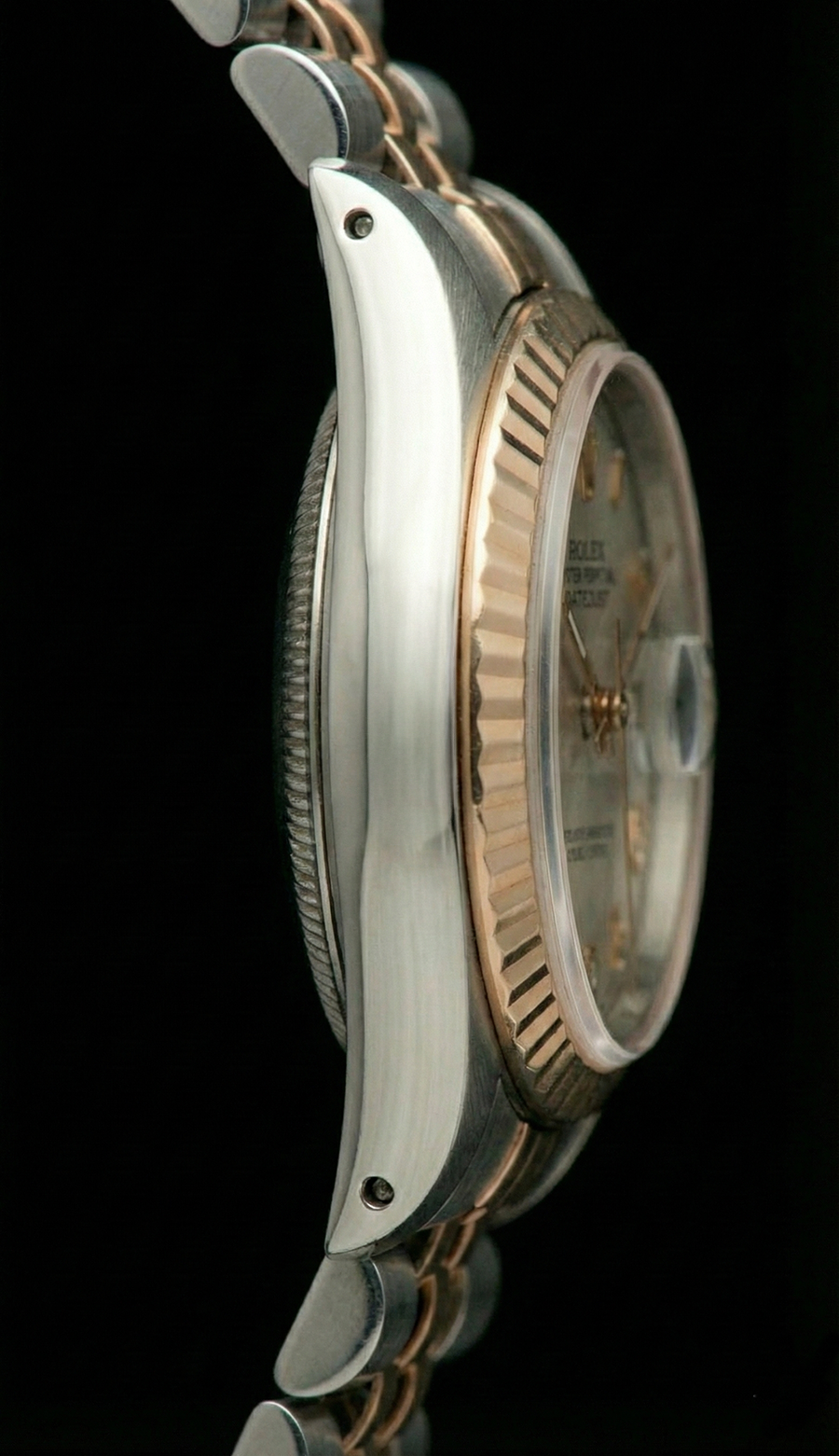 Rolex Date Just Women Watch Ss & Yellow Gold Fluted Bezel