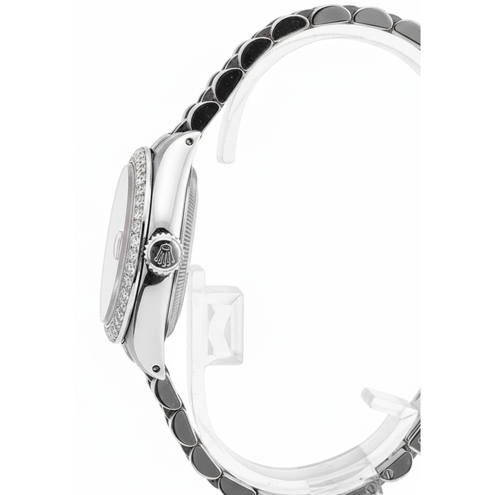 Rolex Date Watch Stainless Steel Jubilee Black Stick Dial  Bezel