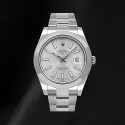Rolex Datejust 116300 41mm Silver Stick Dial Stainless Steel Watch