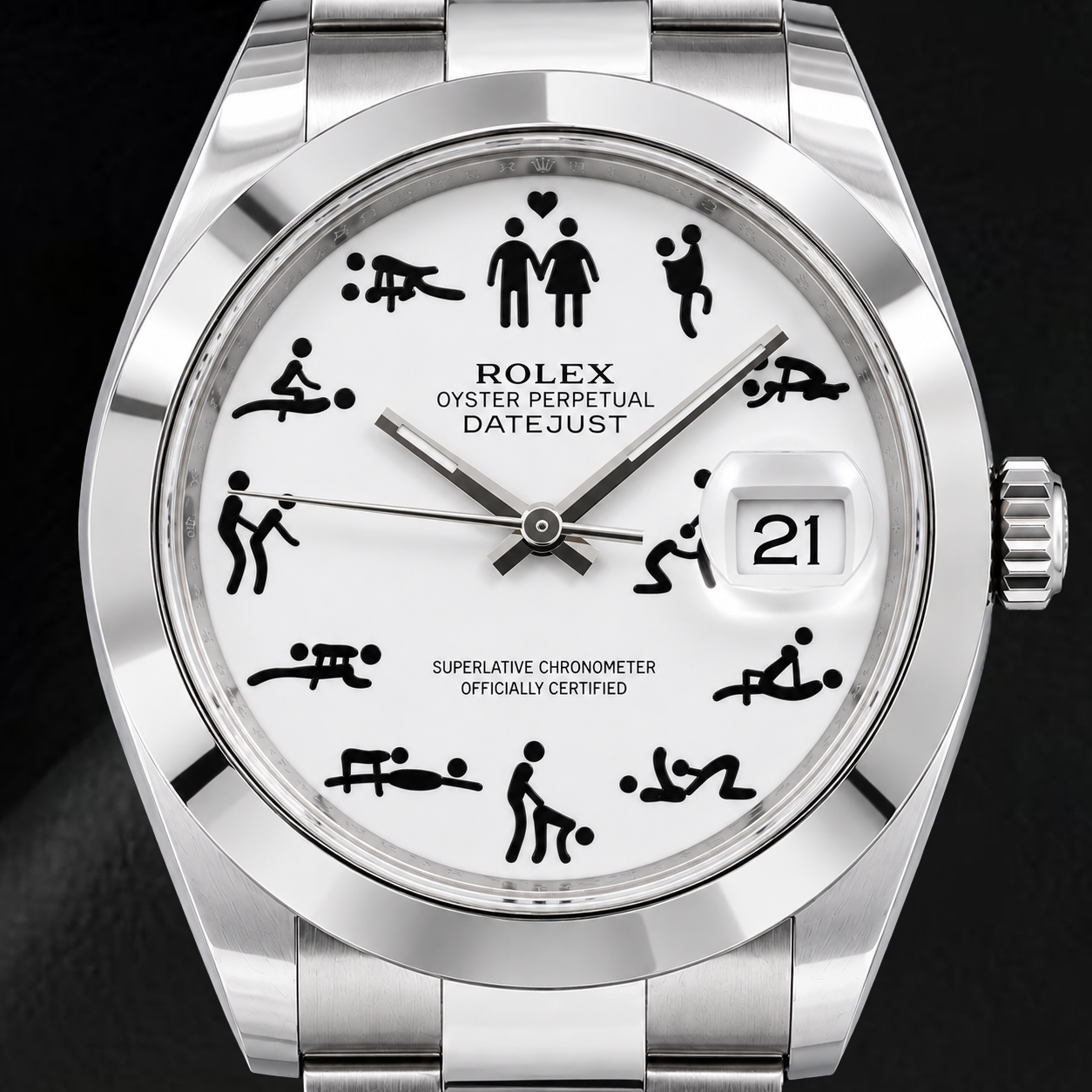 Rolex Datejust 126300 41mm White Custom Dial Stainless Steel Watch