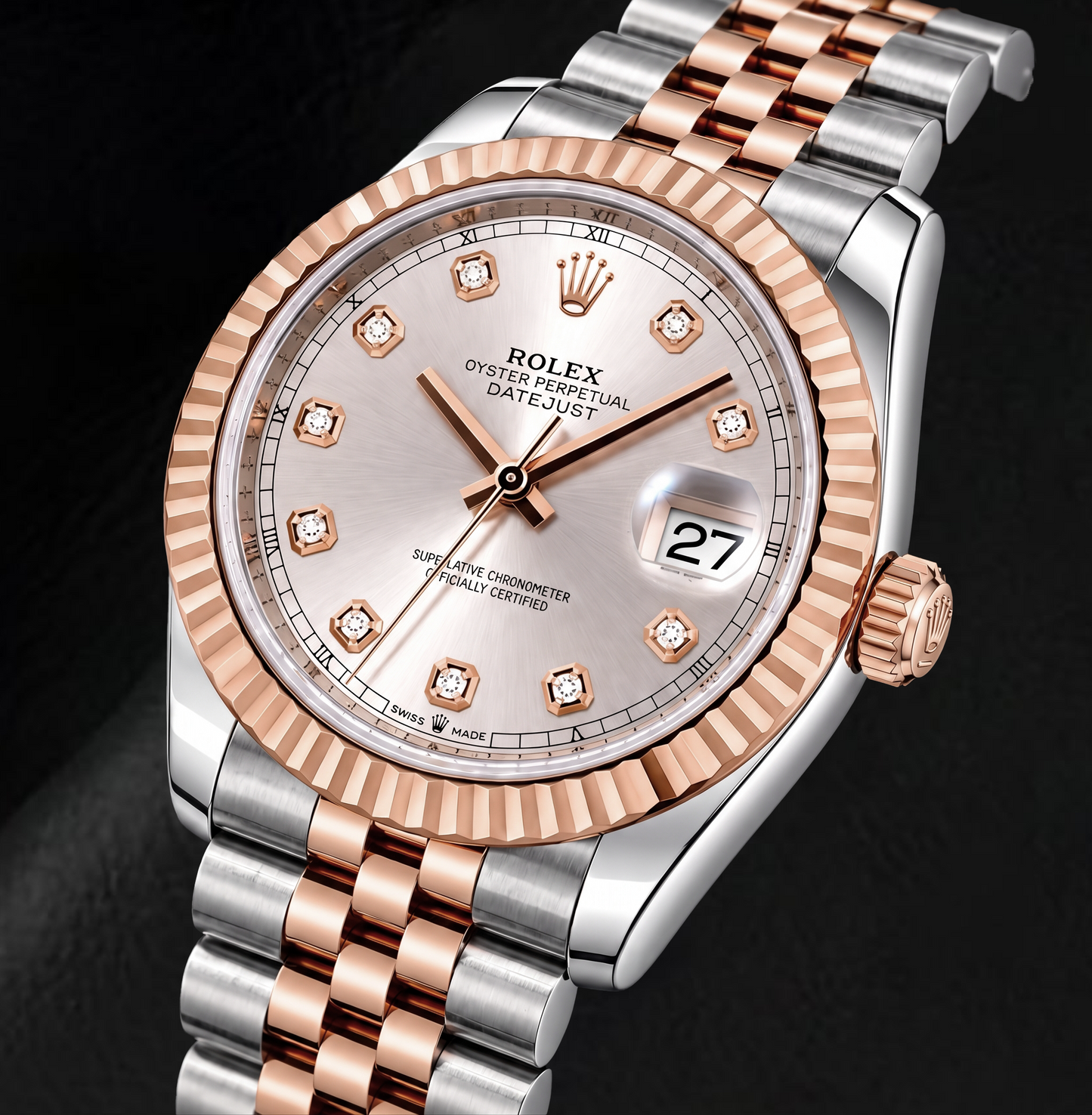 Rolex Datejust 126331 41mm Sundust Diamond Dial Two Tone Watch