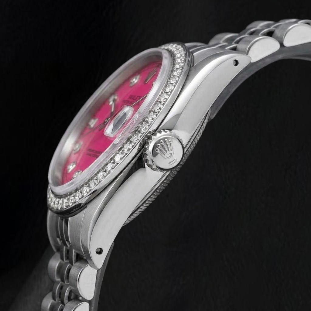 Rolex Datejust 16014 36mm Pink Diamond Dial Stainless Steel Watch
