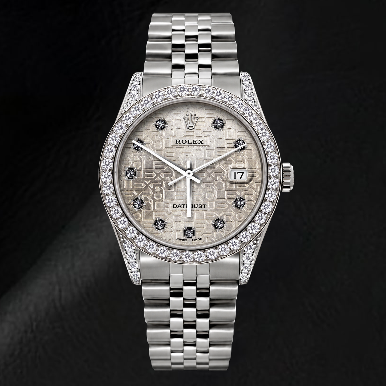 Rolex Datejust 16200 36mm Silver Jubilee Diamond Dial Stainless Steel Watch
