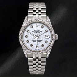 Rolex Datejust 16200 36mm White Diamond Dial Stainless Steel Watch
