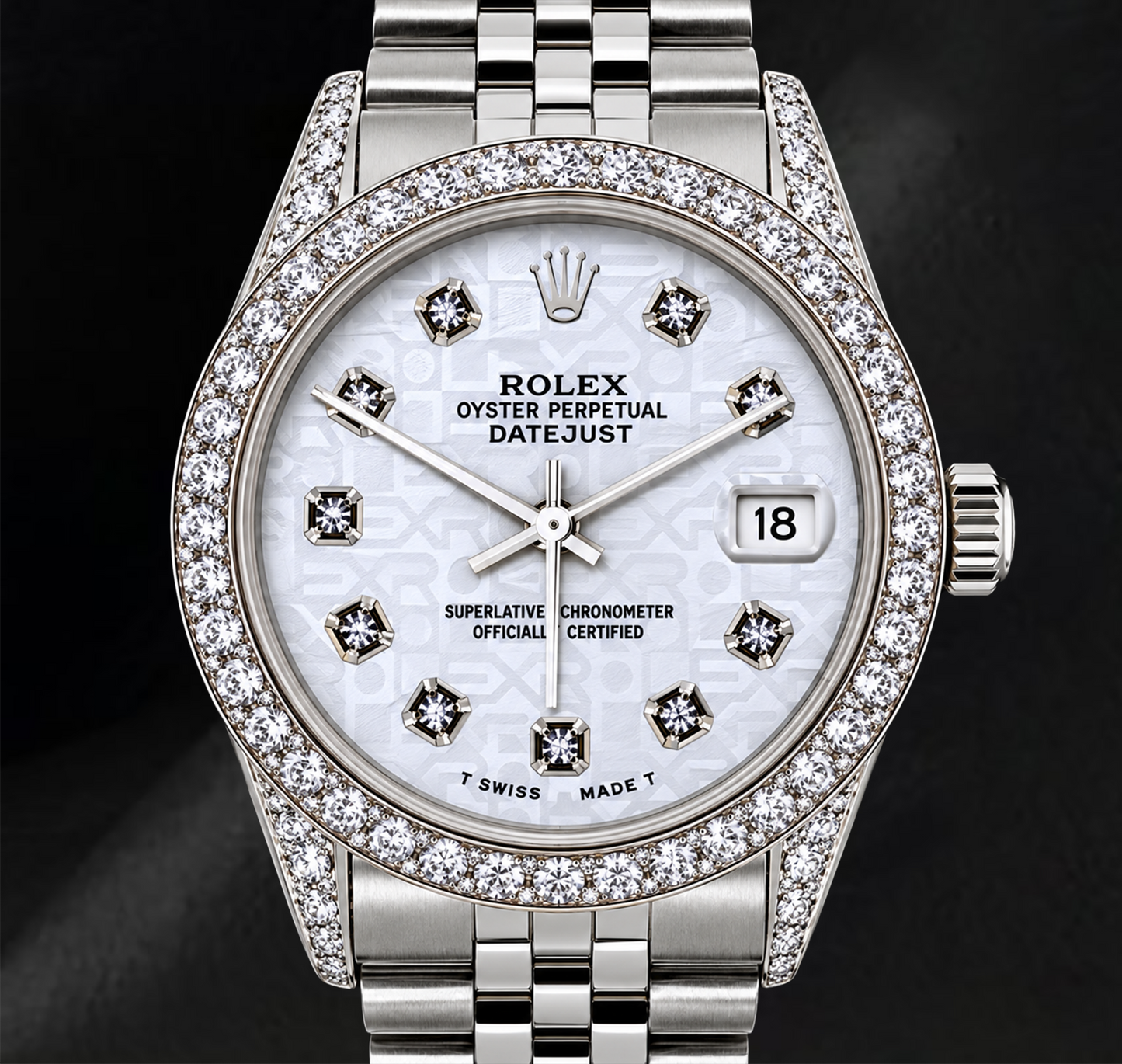 Rolex Datejust 16200 36mm White Diamond Dial Stainless Steel Watch