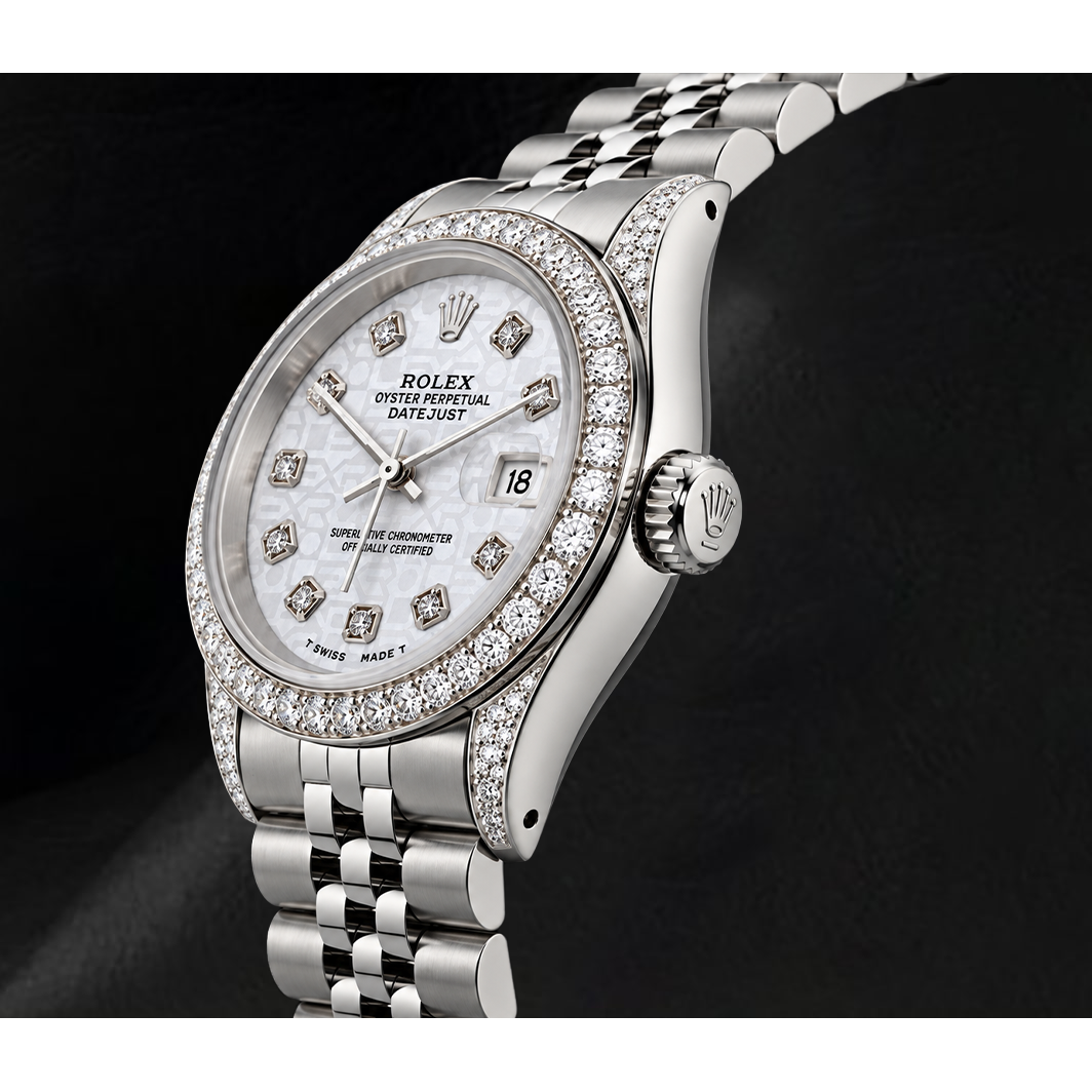 Rolex Datejust 16200 36mm White Diamond Dial Stainless Steel Watch