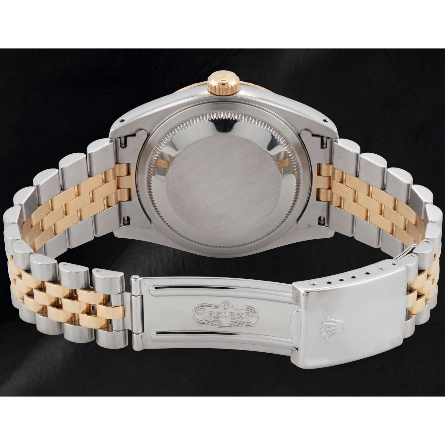 Rolex Datejust 16233 36mm Black Diamond Dial Two Tone Watch