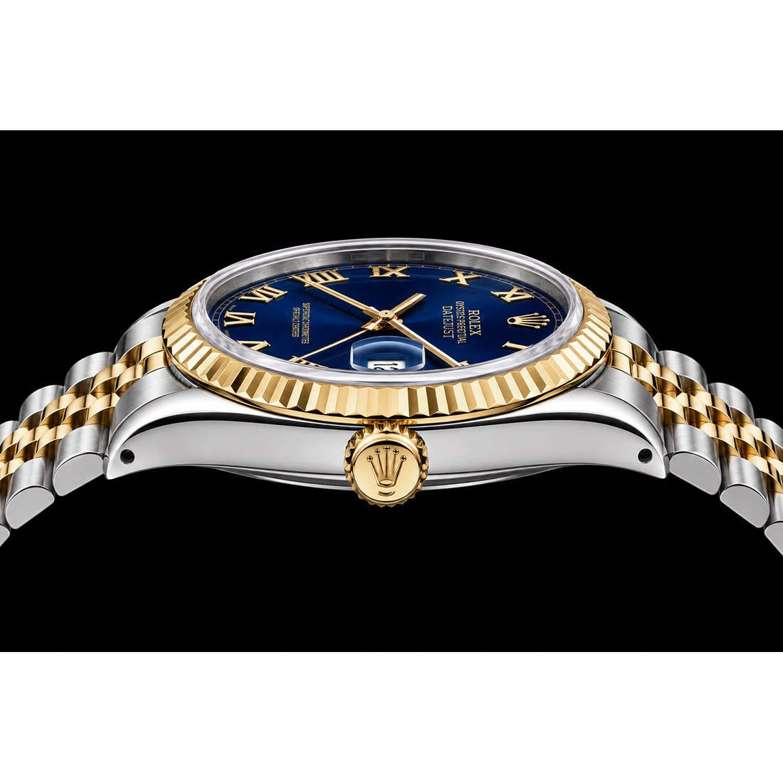 Rolex Datejust 16233 36mm Blue Roman Dial Two Tone Watch
