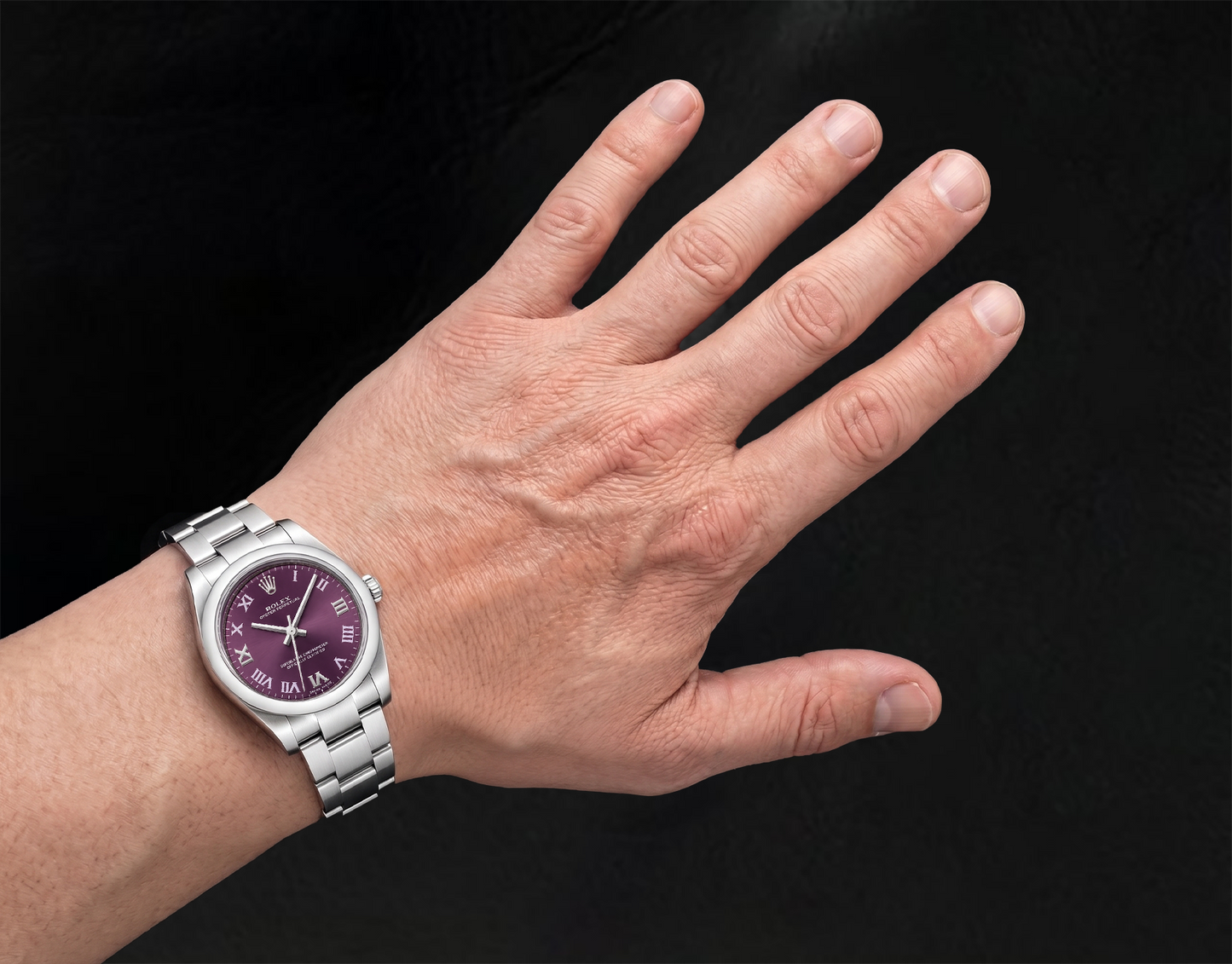 Rolex Datejust 177200 Purple Roman Dial 31mm Stainless Steel Watch